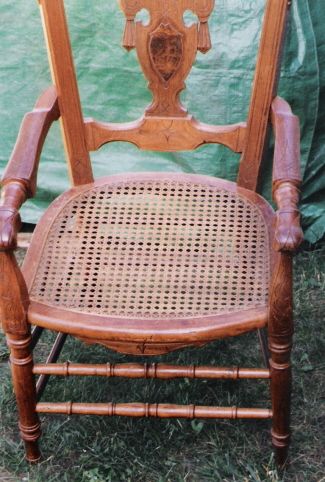chair after repair to caning