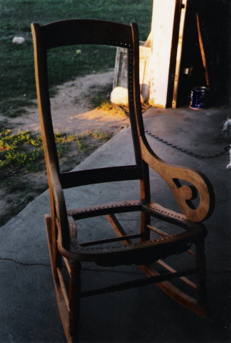 rocking chair before repair