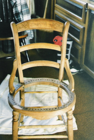 sitting chair before caning